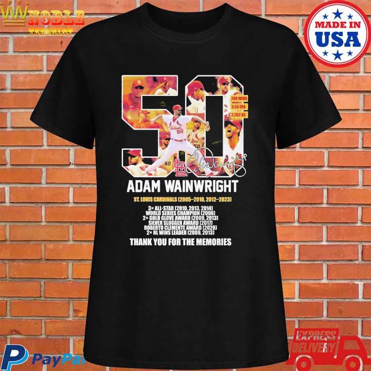 Adam Wainwright St. Louis Cardinals 2005 – 2010 & 2012 2023 Thank You,  Legend T Shirt - Limotees