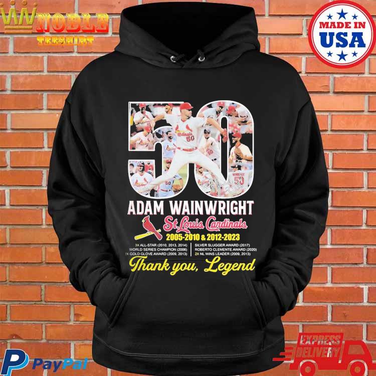 Official The last dance 50 Adam Wainwright St Louis Cardinals thank you  Waino shirt, hoodie, sweater, long sleeve and tank top