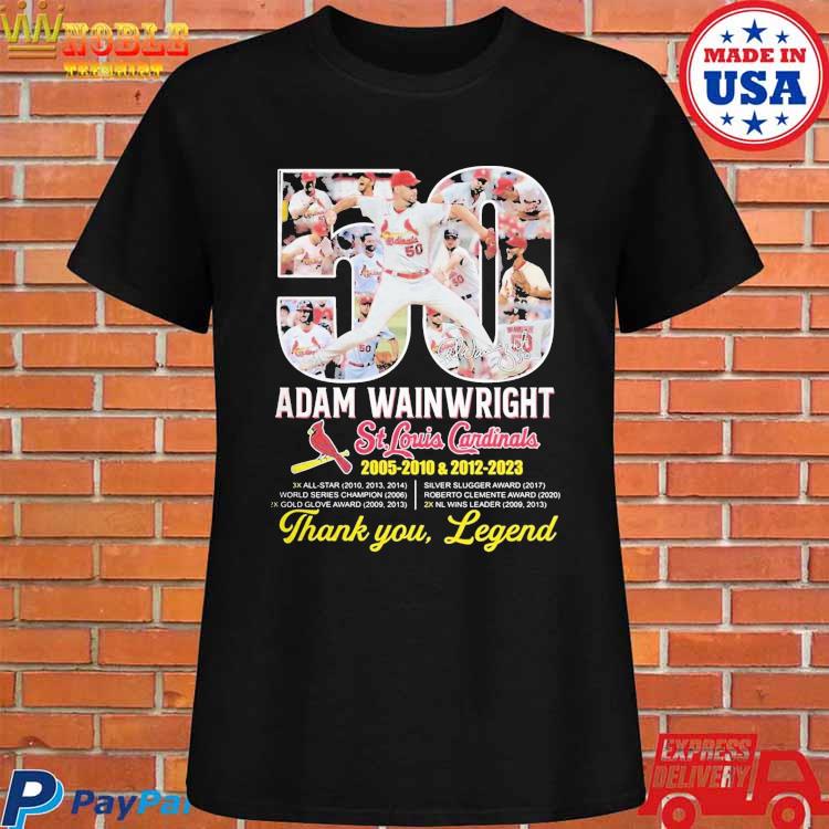 Official The last dance 50 Adam Wainwright St Louis Cardinals thank you  Waino shirt, hoodie, sweater, long sleeve and tank top