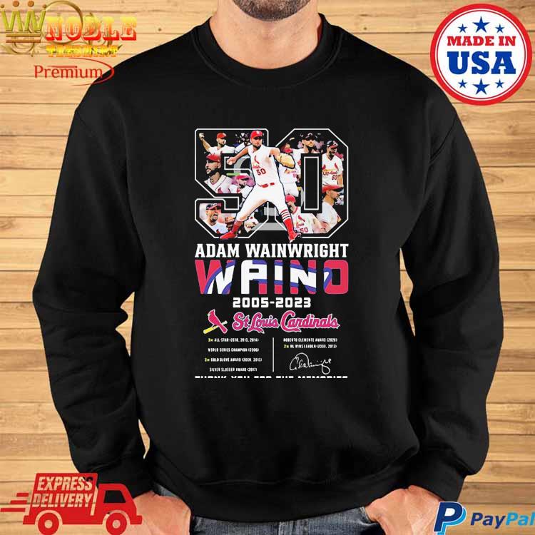 Adam Wainwright Waino 2005 – 2023 St Louis Cardinals Thank You For The  Memories T-shirt