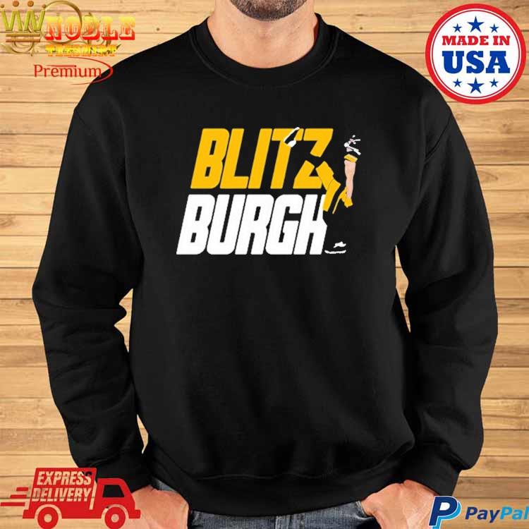 Aj Burnett Wearing Blitz Burgh Shirt - HollyTees