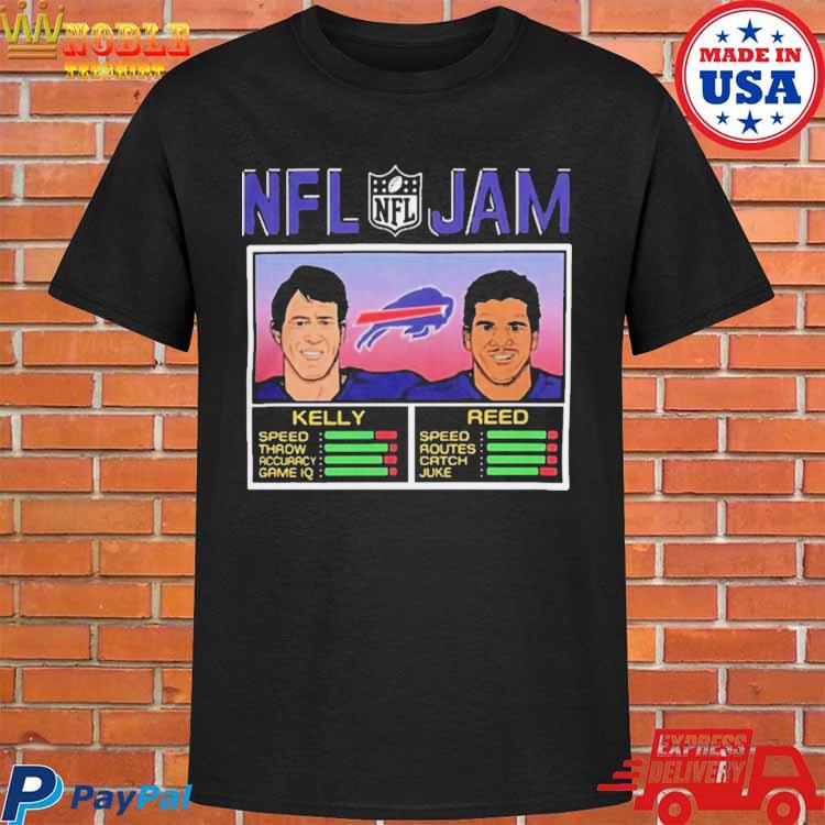 Men's Buffalo Bills Andre Reed & Jim Kelly Homage Heathered Heather Red NFL  Retired Jam Tri-Blend T-Shirt