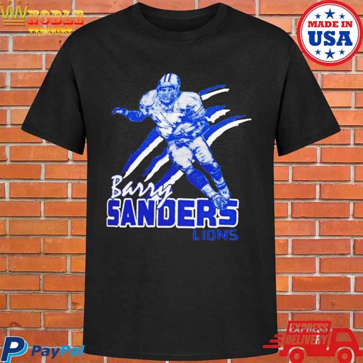 Barry Sanders Detroit Lions Homage Retired Player Caricature T Shirt
