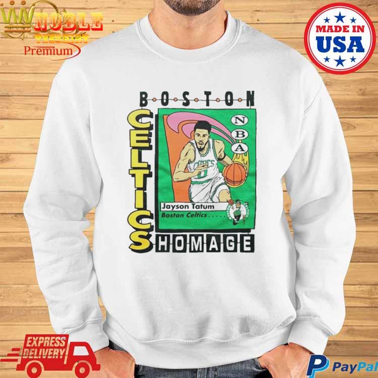 Official Boston celtics trading card jayson tatum homage retro T-shirt,  hoodie, tank top, sweater and long sleeve t-shirt