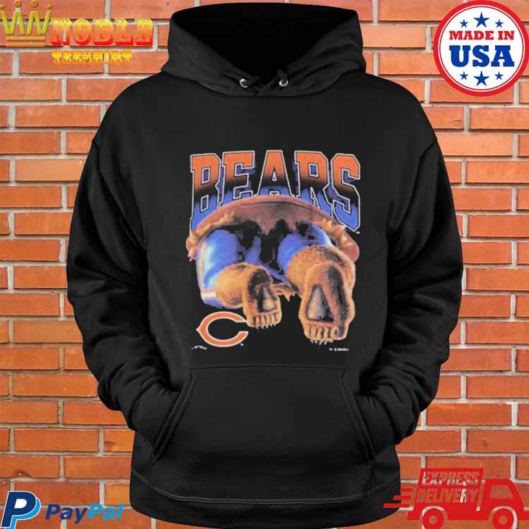 Youth Navy Chicago Bears Heritage Long Sleeve Hoodie T-Shirt