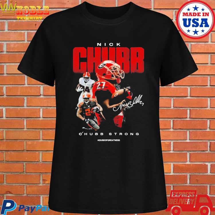 Nick Chubb Stiff Armed This Dude Through The Earth's Core Cleveland Browns  T-shirt, hoodie, sweater, long sleeve and tank top