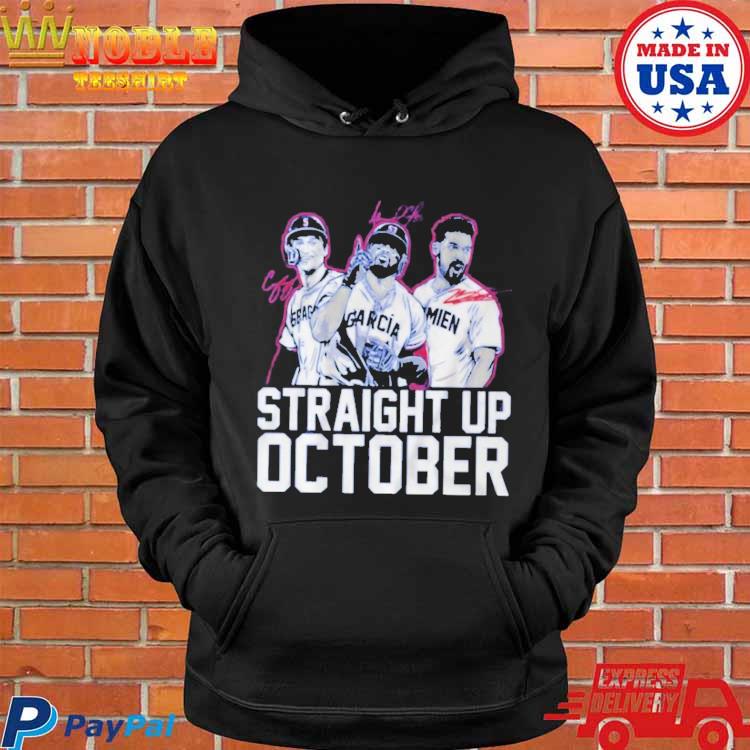 Official Corey seager marcUS semien and adolis garcia straight up october  shirt, hoodie, sweater, long sleeve and tank top