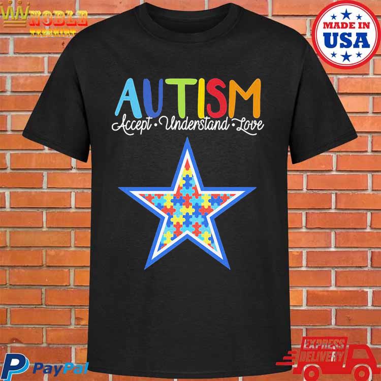 Official Dallas Cowboys NFL autism awareness accept understand