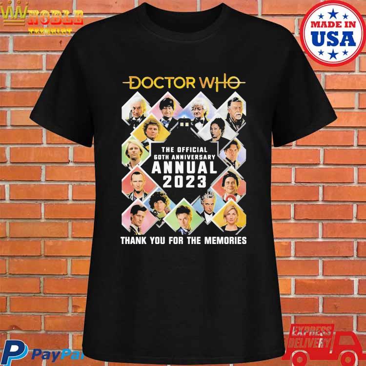 Official Doctor who the official 60th anniversary annual 2023 thank you for  the memories T-shirt, hoodie, tank top, sweater and long sleeve t-shirt