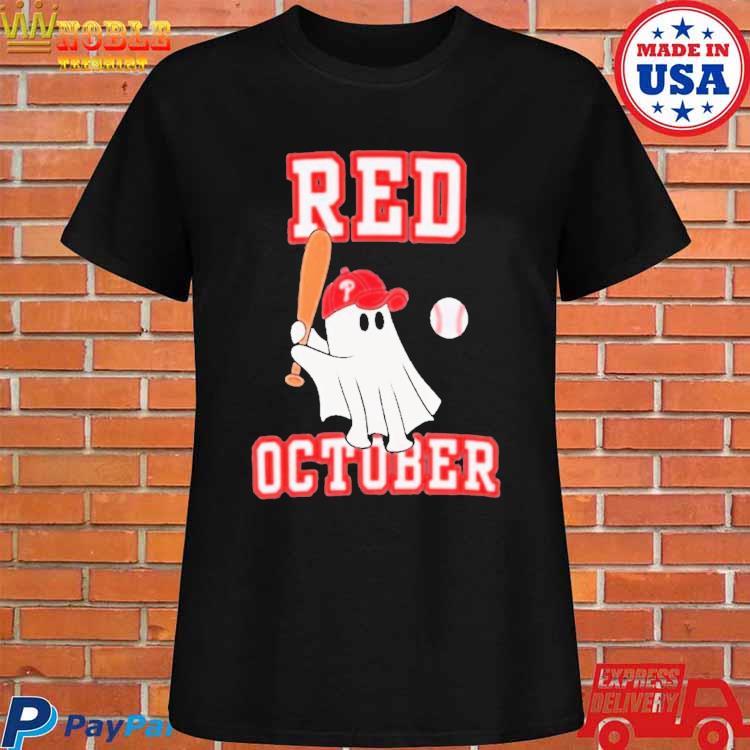 Official In October We Wear Red Ghost For The Phillies shirt