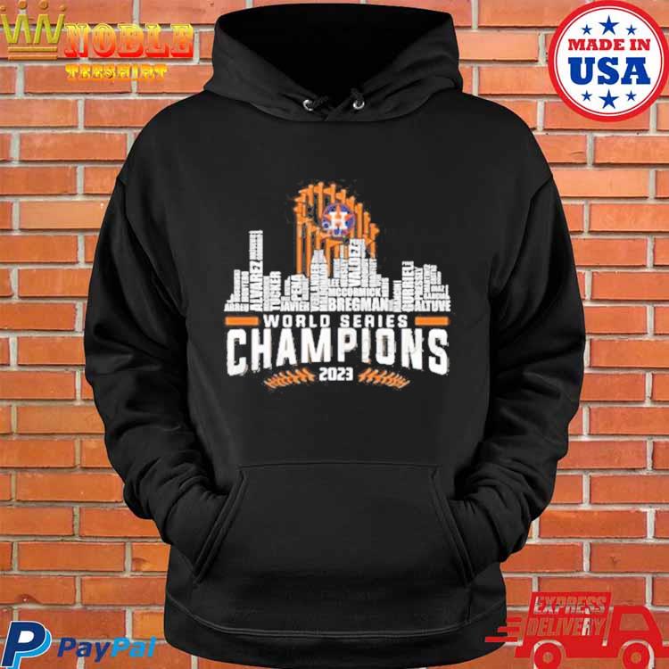 Houston astros skyline players names 2023 world series champions shirt,  hoodie, sweater, long sleeve and tank top