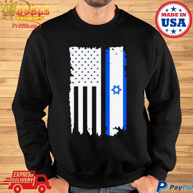 Israel Flag Shaped Unisex Sweatshirt Long Sleeve Hooded Pullover