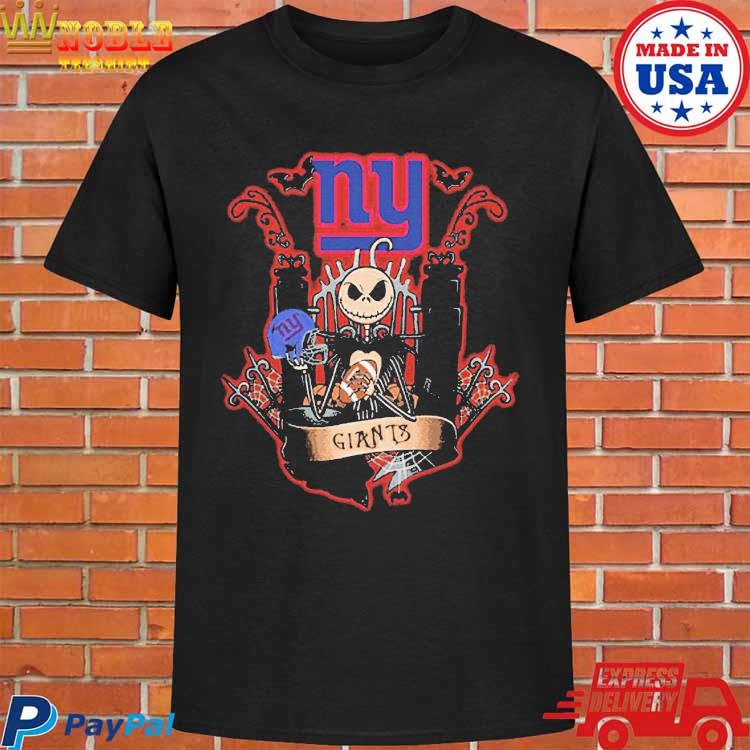 Jack Skellington Halloween New York Giants Fan T-shirt - Shibtee