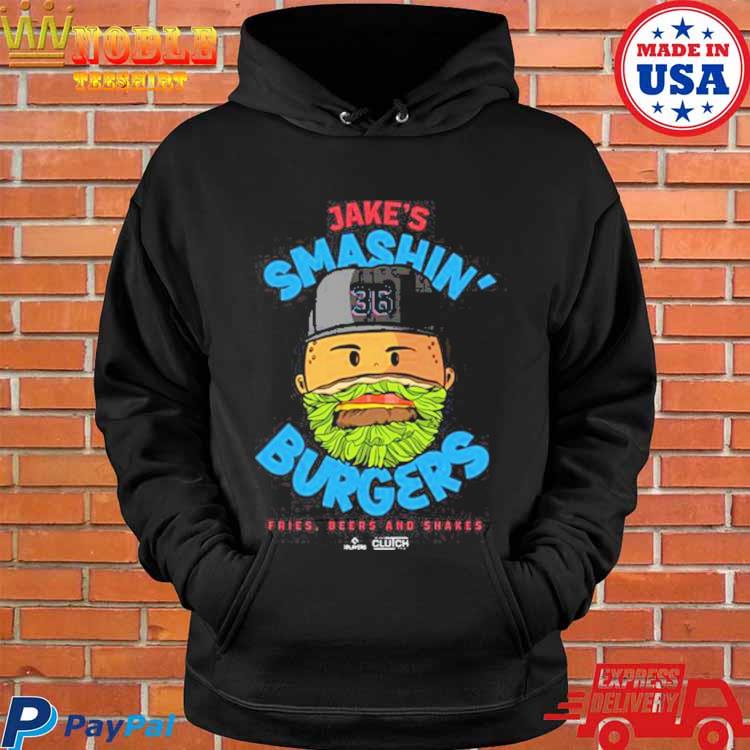 Official Jake burger smashin' burgers T-shirt, hoodie, tank top, sweater  and long sleeve t-shirt