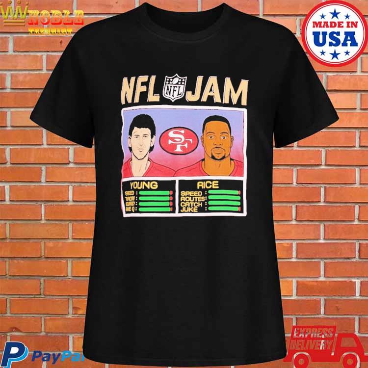 Jerry Rice & Steve Young Baltimore Ravens Homage NFL Retired Jam Tri-Blend  T-Shirt - Heathered Heather Purple