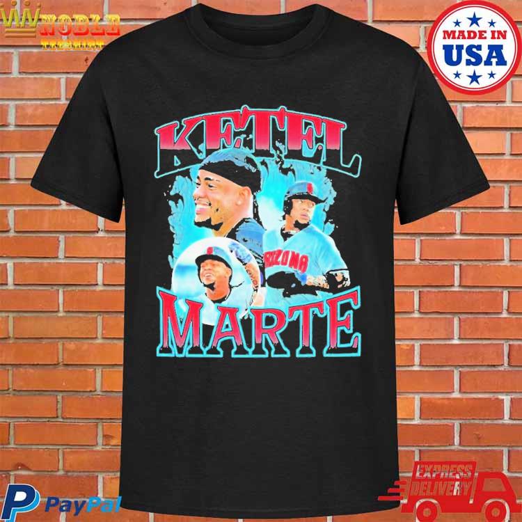 Ketel Marte Arizona Diamondbacks Majestic Official Name and Number T-Shirt  - Black