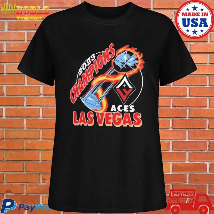 Las Vegas Aces Logo T-Shirt from Homage. | Red | Vintage Apparel from Homage.