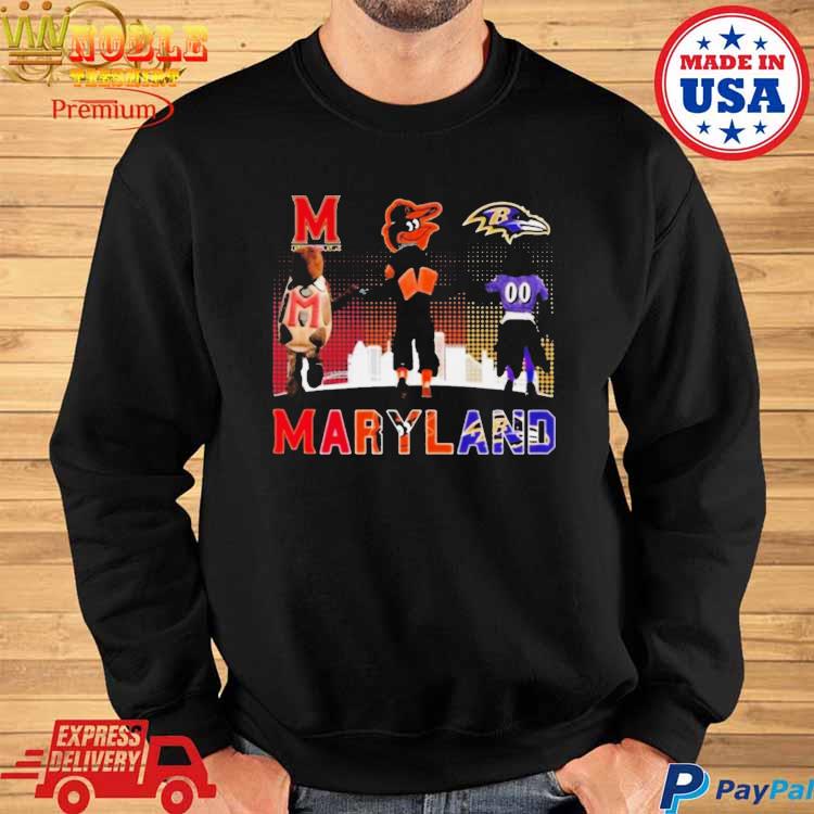 Baltimore Ravens And Baltimore Orioles Mascot Skyline Shirt