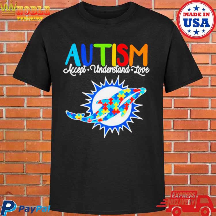 Custom Name And Number NFL Miami Dolphins Special Autism Awareness Design  Hoodie - Torunstyle