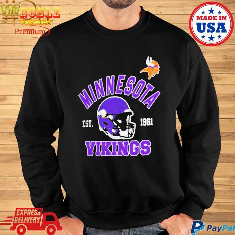 Minnesota Vikings All Over Print Sweatshirt Hoodie Double Sided Skull Size  L/XL