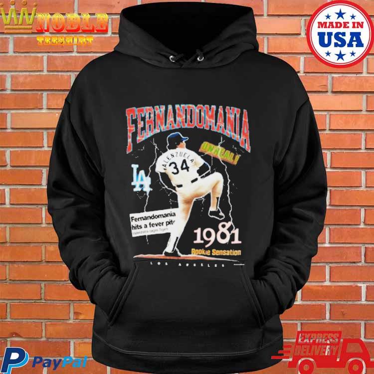 Official fernando Valenzuela #34 Los Angeles Dodgers Mitchell & Ness  Cooperstown Collection Portrait Shirt, hoodie, sweater, long sleeve and  tank top
