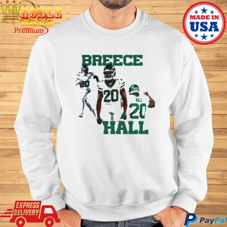 Breece Hall 20 New York Jets football player glitch poster shirt, hoodie,  sweater, long sleeve and tank top