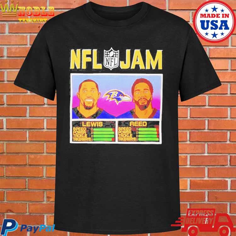 NFL Jam Baltimore Ravens Ed Reed & Ray Lewis T shirt - Limotees