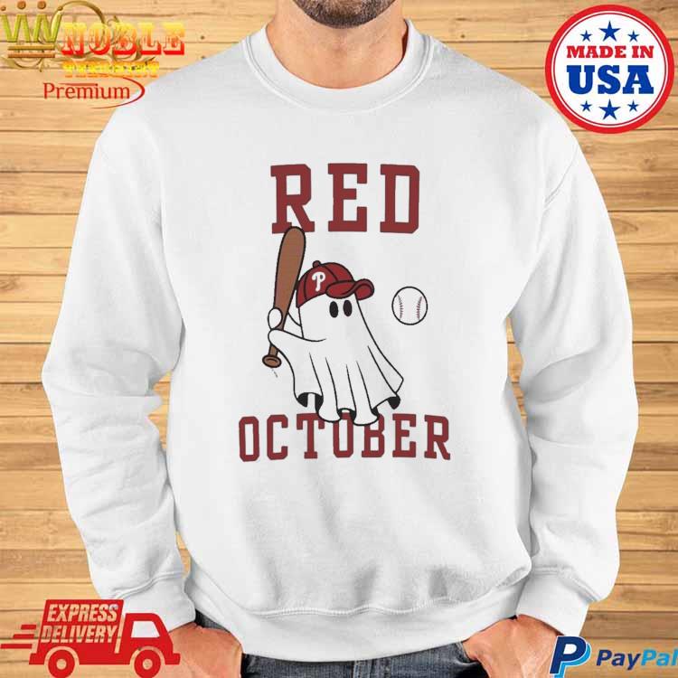 Official Phillies philly red october cute ghost T-shirt, hoodie