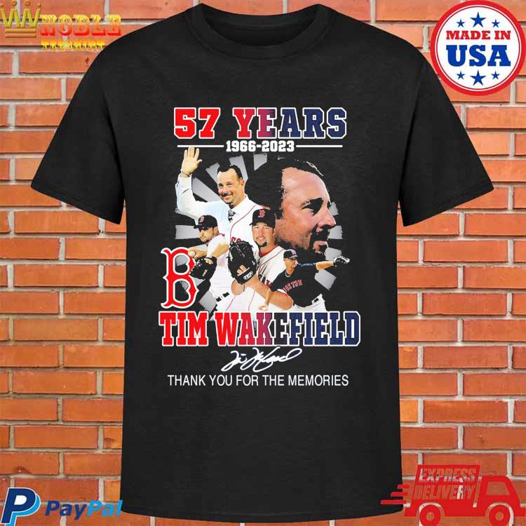 NEW 57 Years 1966-2023 Tim Wakefield Thank You For The Memories Unsex T- Shirt