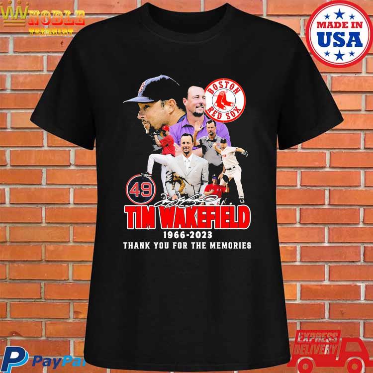 49 Tim Wakefield 1966 – 2023 Boston Red Sox 1995 – 2011 Thank You For The  Memories T-shirt