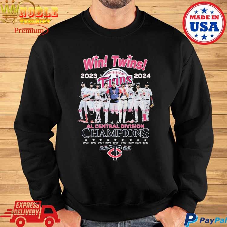 Original Minnesota Twins 2023 Al Central Division Champions Signatures  Shirt, hoodie, longsleeve, sweatshirt, v-neck tee