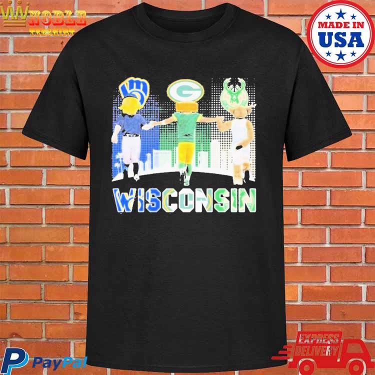 Official Wisconsin Sports teams, Milwaukee Brewers, Milwaukee Bucks and  Green Bay Packers shirt - Limotees