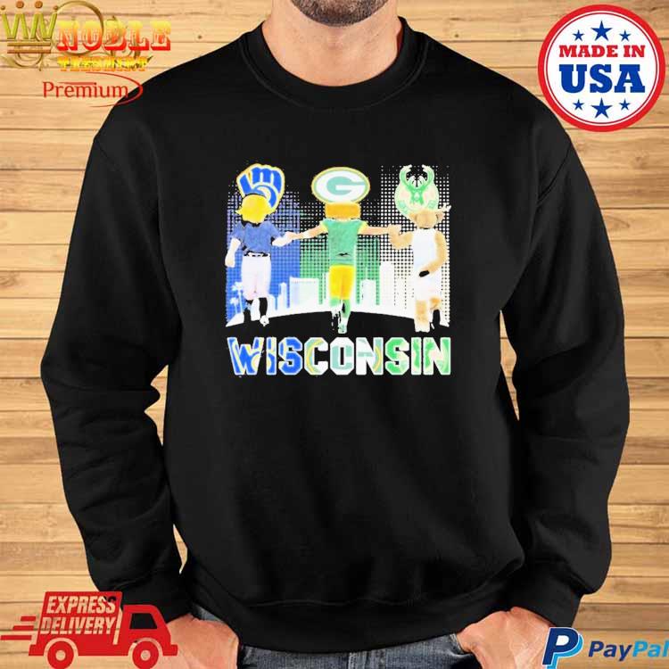 Camiseta deportiva Wisconsin incluye Packers Bucks Cerveceros tejones  TODOS WISCONSIN