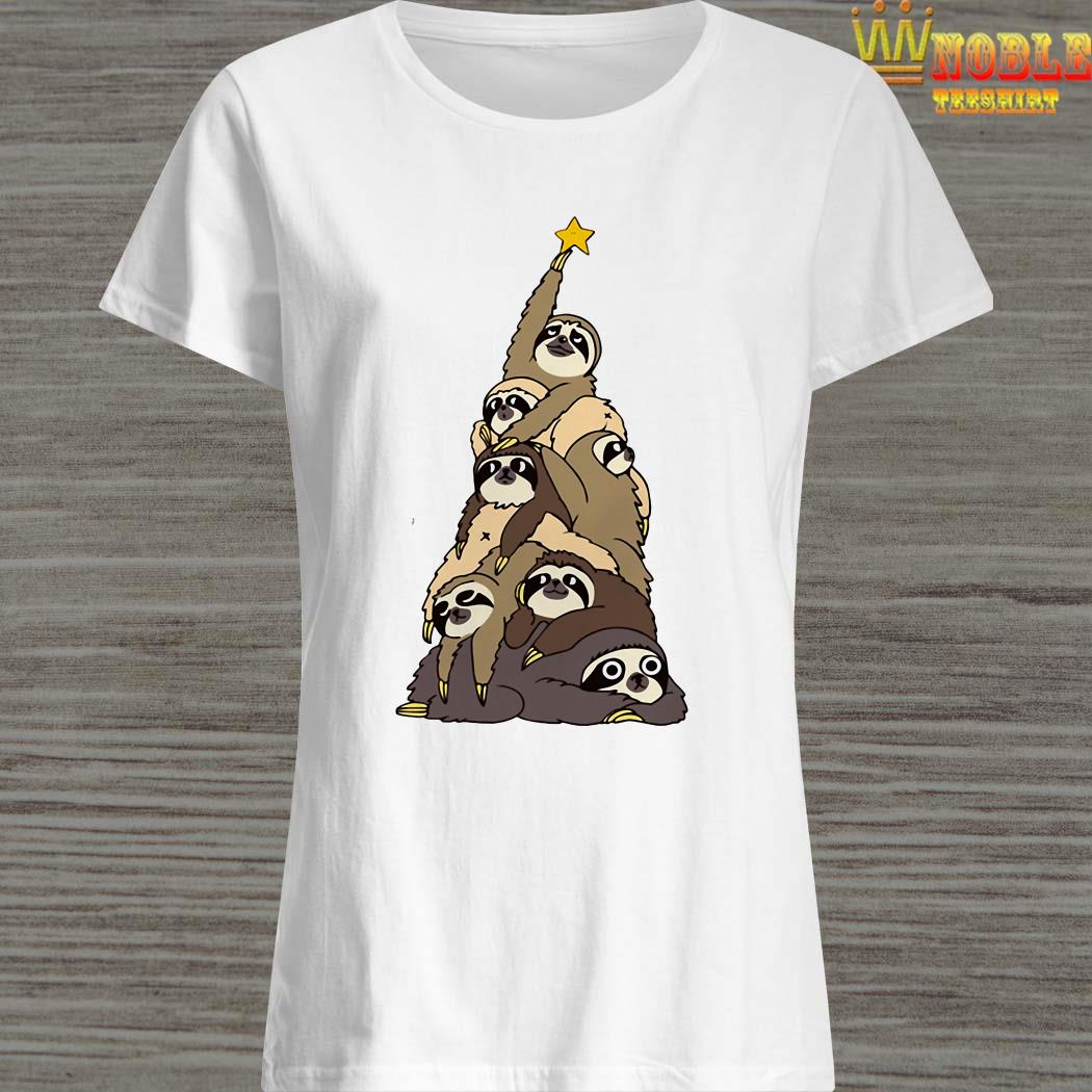 sloth christmas tree shirt