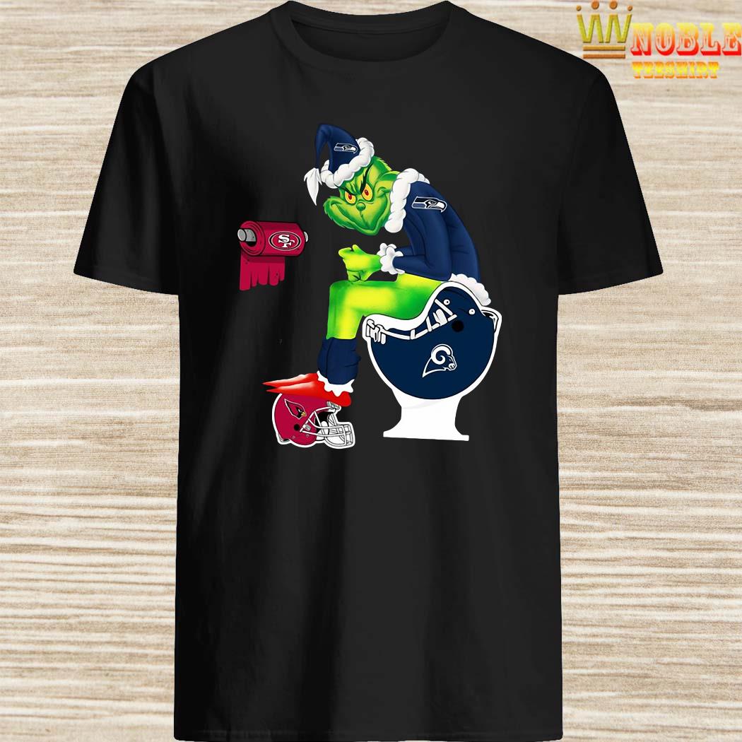 Grinch Seattle Seahawks San Francisco 49ers Los Angeles Rams Arizona  Cardinals Toilet Shirt, Sweater, Long Sleeved And Hoodie