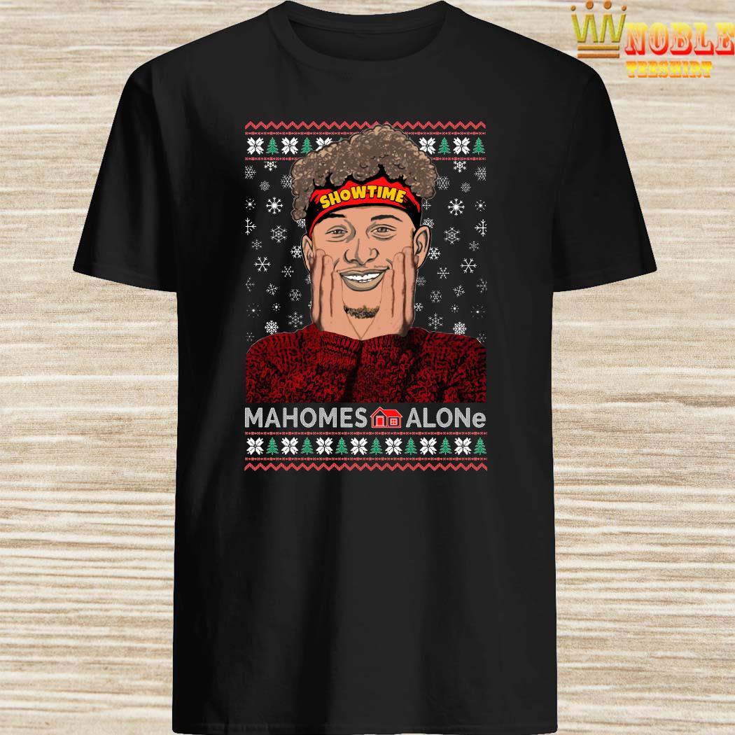 Patrick Mahomes Showtime Mahomes Alone Ugly Christmas Sweater, Long Sleeved  And Hoodie