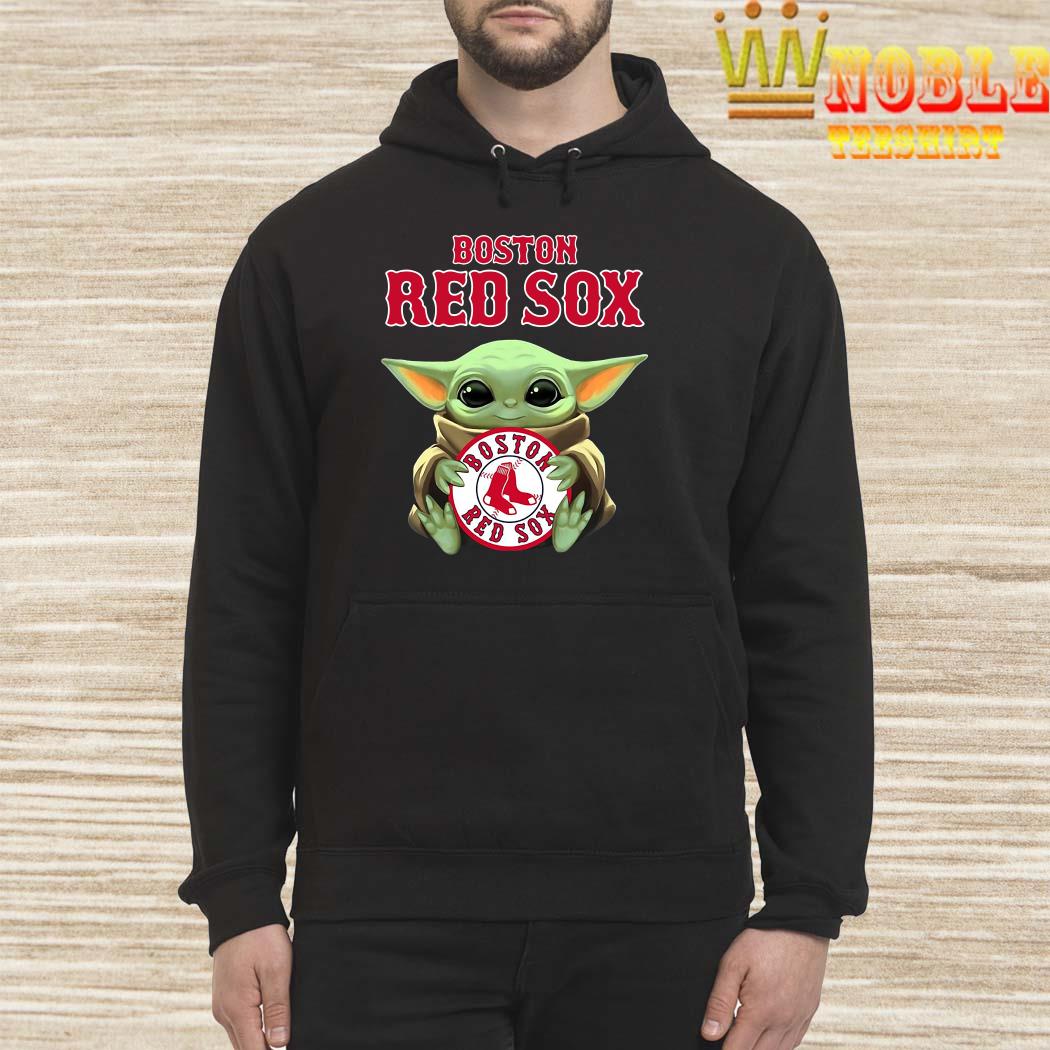 Baby Yoda Hug Logo Boston Red Sox Shirt, hoodie, sweater, long