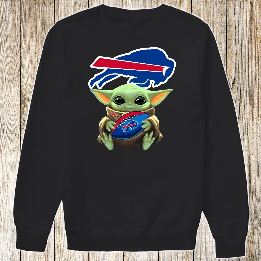 Baby Yoda hug Buffalo Bills shirt, hoodie, sweater, ladies-tee and tank top