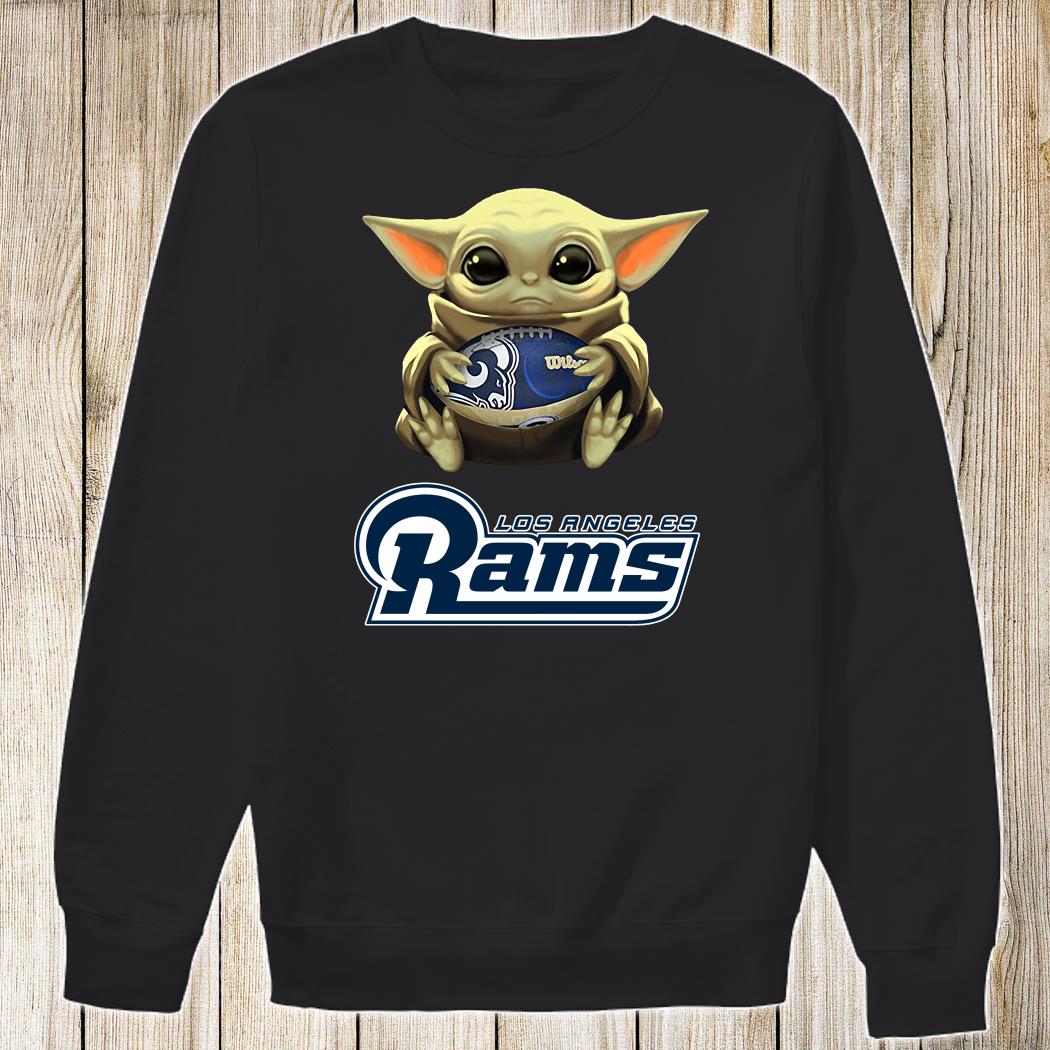 Baby Yoda hug Los Angeles Rams shirt, hoodie, sweater, ladies-tee