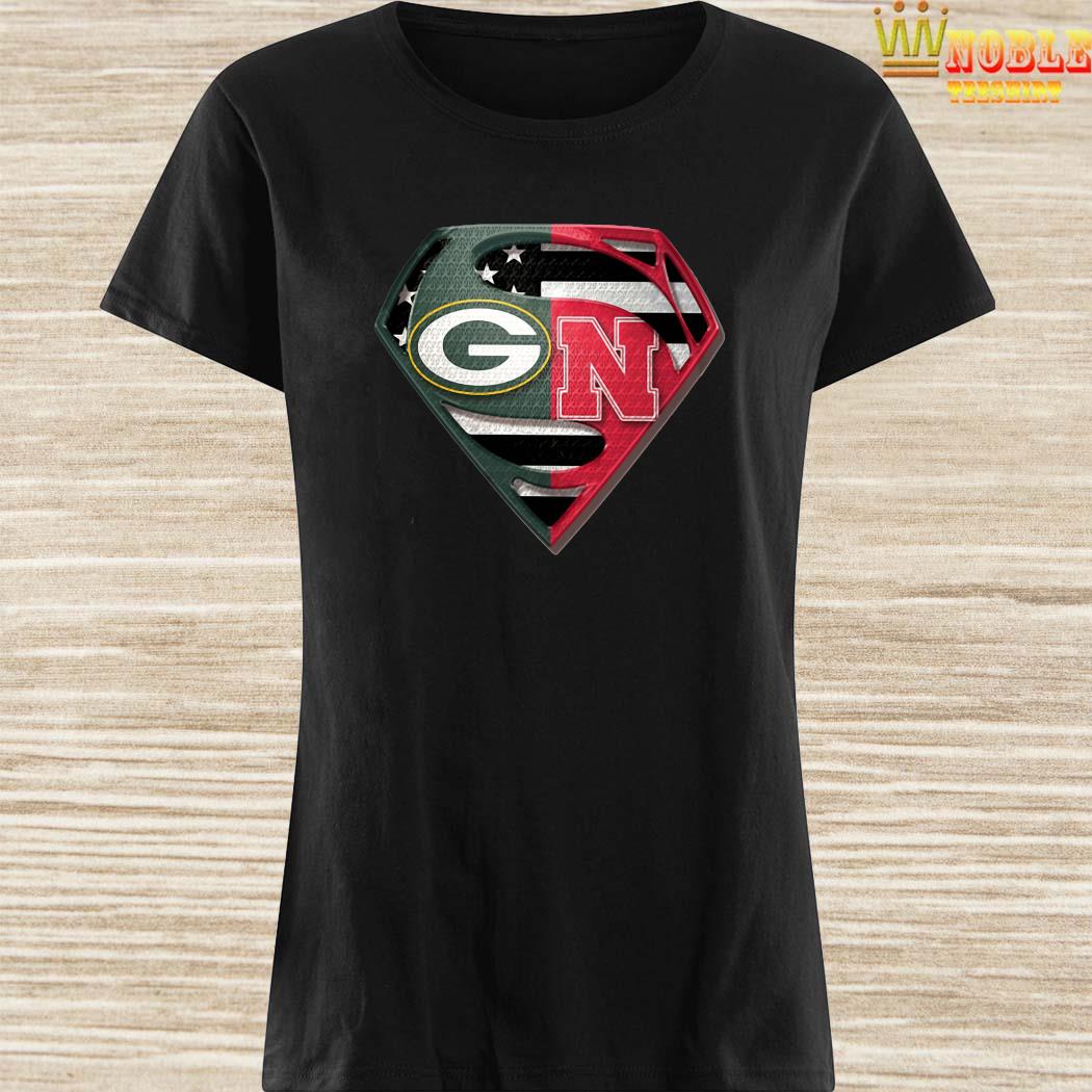 Green Bay Packers And Nebraska Cornhuskers Superman Shirt, hoodie, tank  top, sweater and long sleeve t-shirt