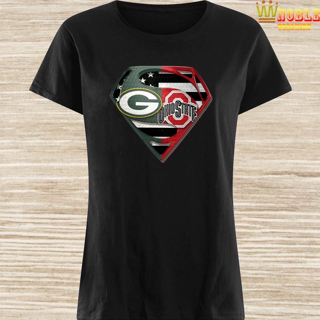 Green Bay Packers And Ohio State Superman Shirt, hoodie, tank top, sweater  and long sleeve t-shirt