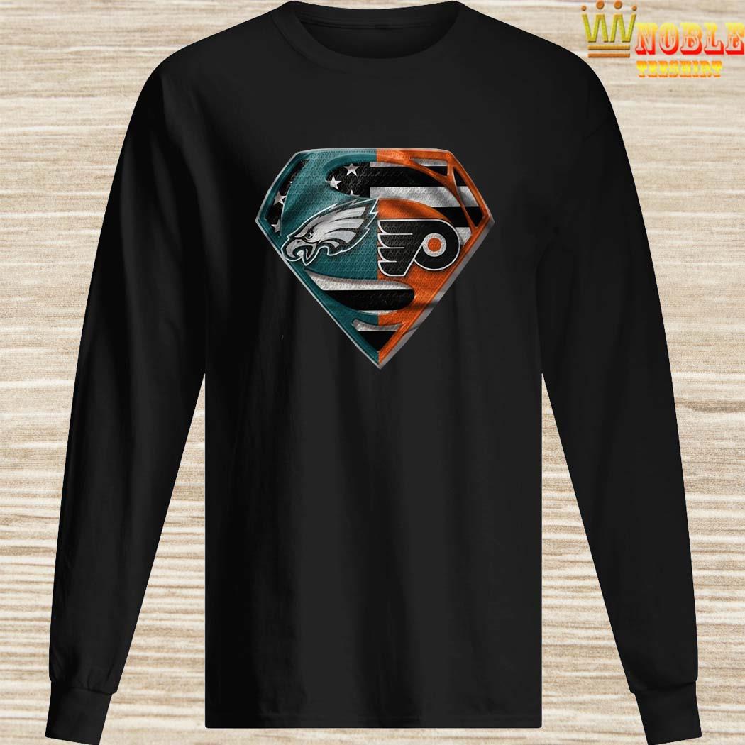 Philadelphia Eagles and Philadelphia Flyers inside Superman logo shirt,  hoodie, sweater, longsleeve t-shirt