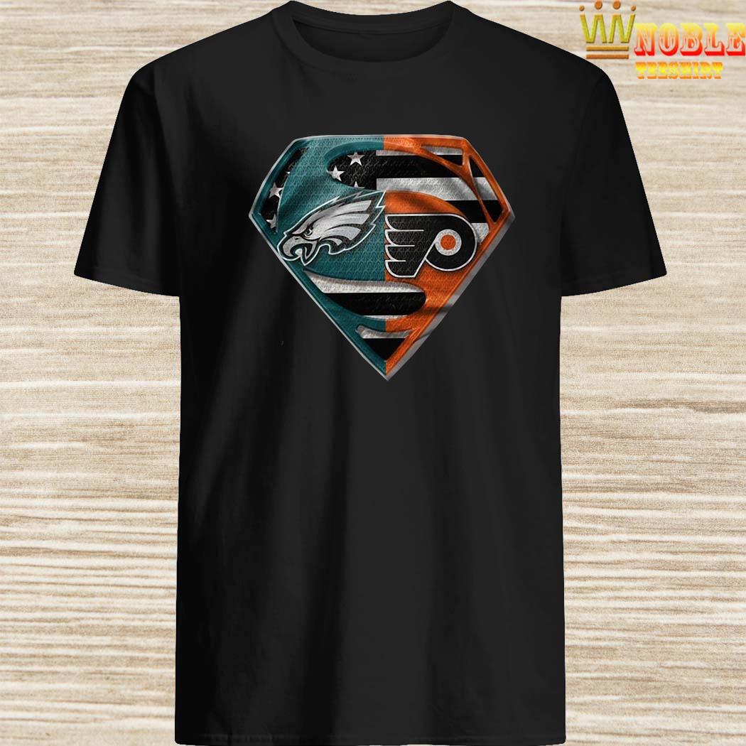 Philadelphia Eagles and Philadelphia Flyers inside Superman logo shirt,  hoodie, sweater, longsleeve t-shirt