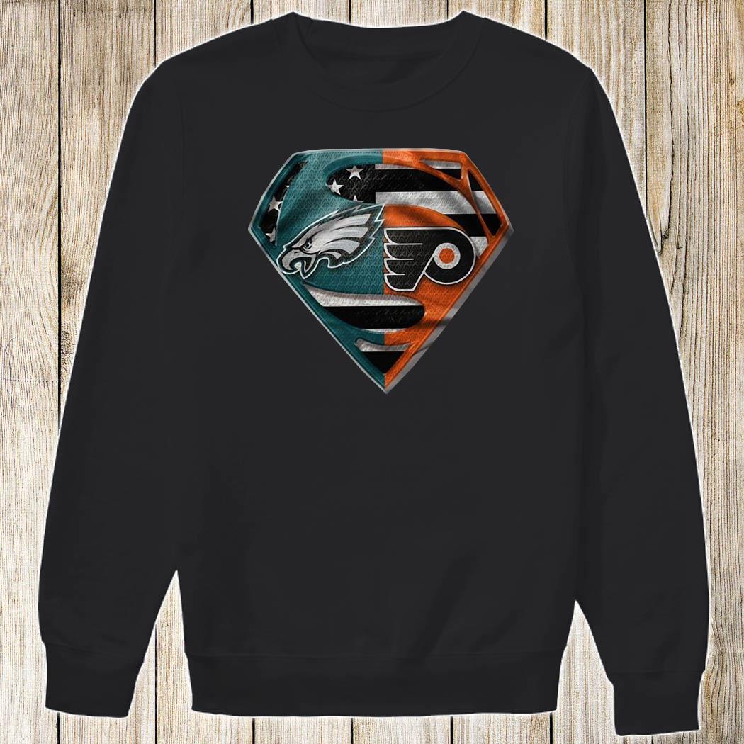 Philadelphia Eagles And Philadelphia Flyers Superman Shirt, hoodie