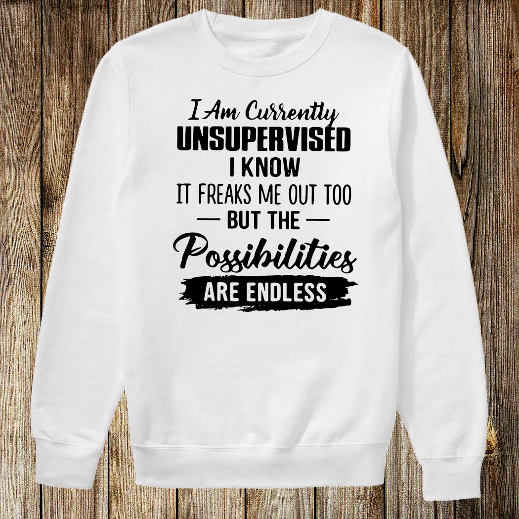 i am currently unsupervised i know it freaks me out too