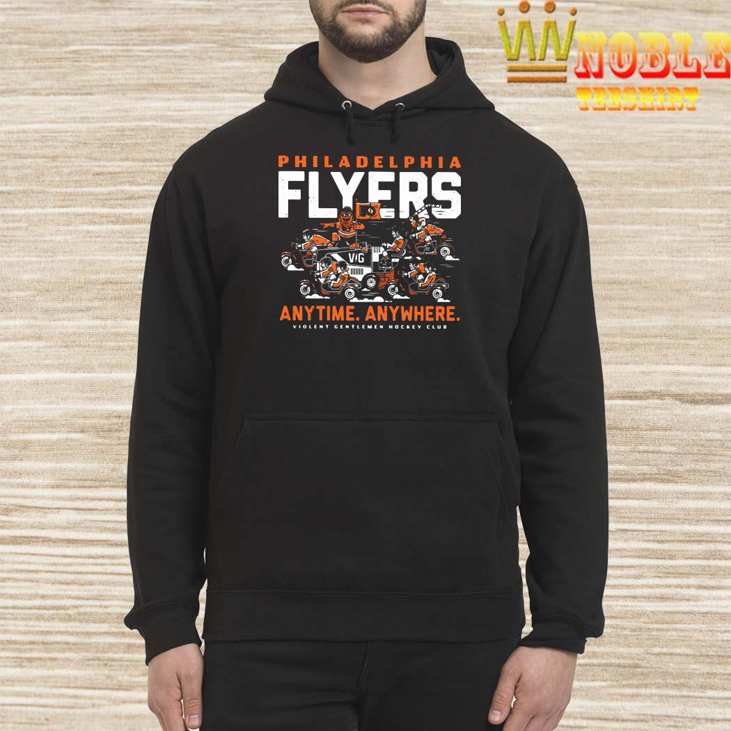 Philadelphia Flyers Anytime Anywhere Violent Gentlemen Hockey Club 2023 T- shirt,Sweater, Hoodie, And Long Sleeved, Ladies, Tank Top