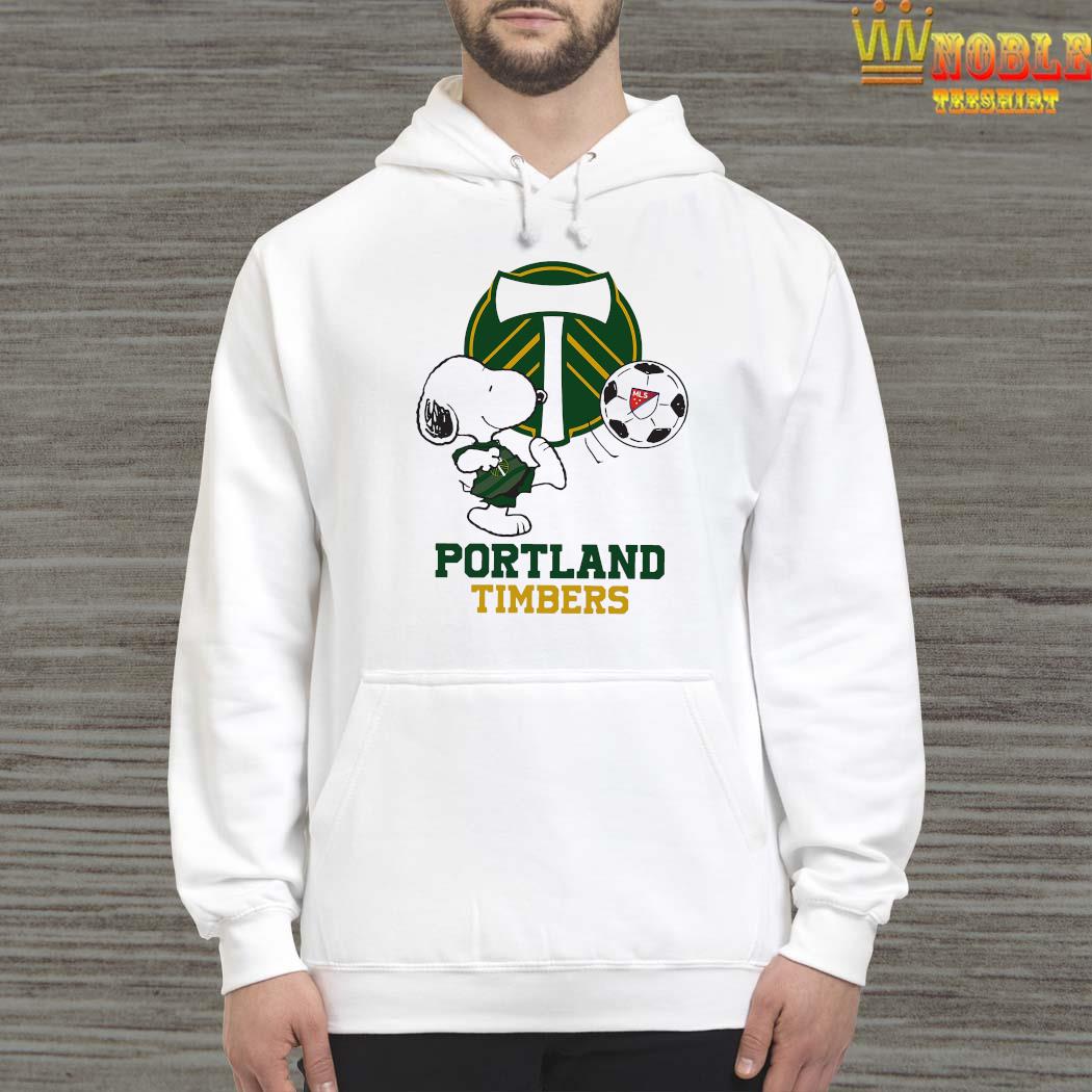 Snoopy playing soccer MLS Portland Timbers shirt, hoodie, sweater, long  sleeve and tank top